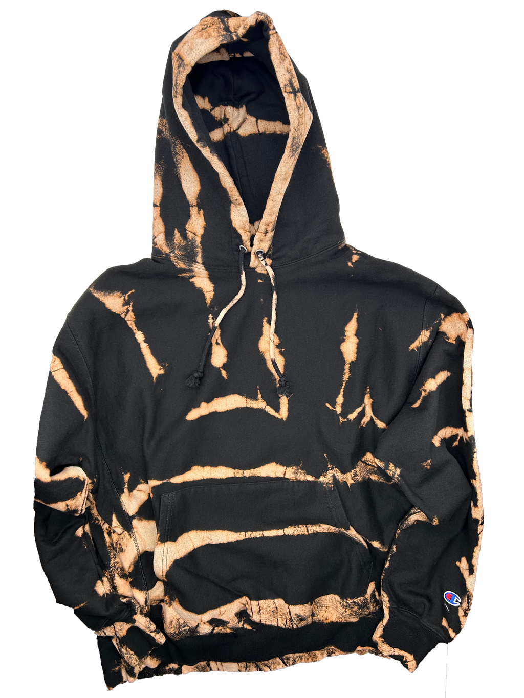 Black Reverse Dyed X-Ray - Tie Dye Hoodie -  Hand Dyed  - Champion Reverse Weave | The Culture Ref Official Tie Dye Series (Copy)