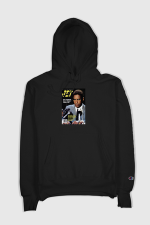 Denzel Washington as Malcolm X Jet Magazine Cover Hoodie - Champion Reverse Weave Heavyweight 430 GSM | 12 oz Pullover Hoodie