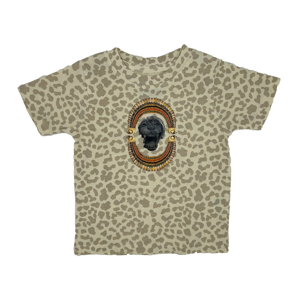 Ancient Egyptian and Assyrian Lion Leopard Animal Print Toddler Tee