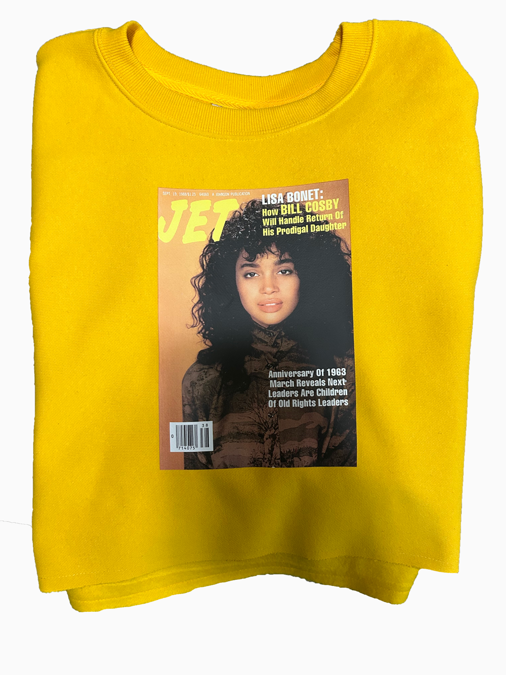 Lisa Bonet Jet Magazine - Cropped Golden Yellow Champion Sweatshirt