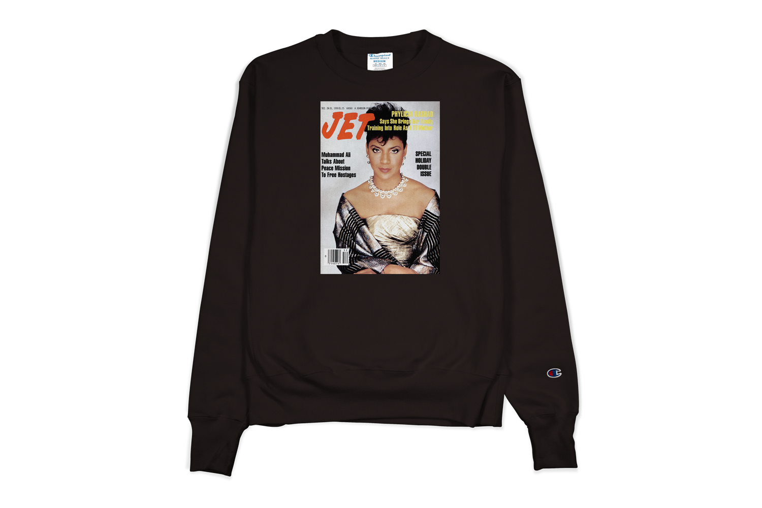 Phylicia Rashad Magazine Cover Sweatshirt - Champion Reverse Weave Heavyweight Crewneck 430 GSM | 12 oz Sweatshirt