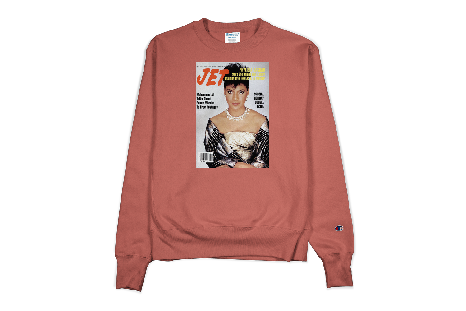 Phylicia Rashad Magazine Cover Sweatshirt - Champion Reverse Weave Heavyweight Crewneck 430 GSM | 12 oz Sweatshirt