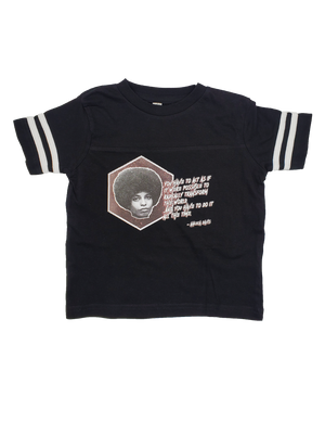 Angela Davis - Radical Transform Quote - Toddler Football T-Shirt