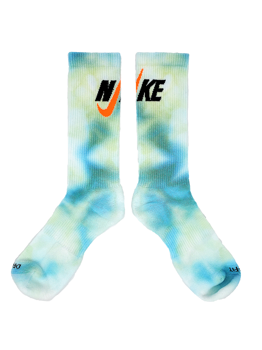 Hand Dyed Nike Socks - Ice Dyed Everyday Plus Limited Colors Tie Dye Crew Socks