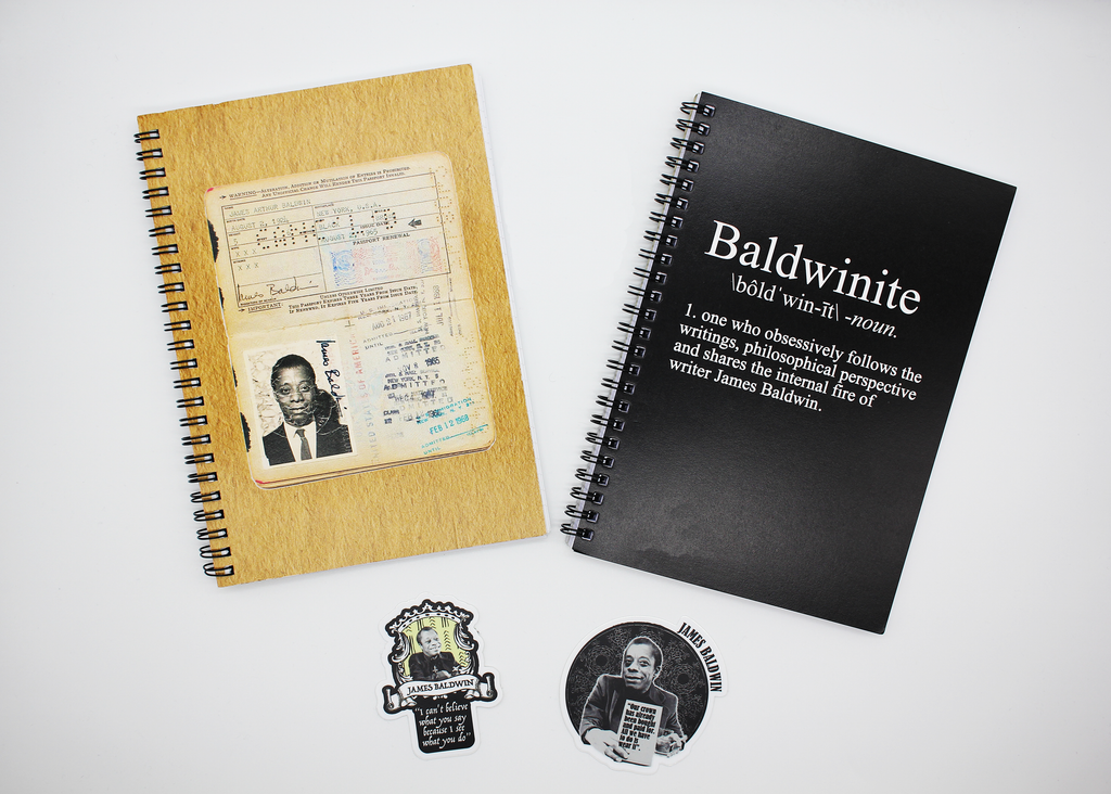 James Baldwin Stationery Writers Gift Set | Notebooks and Stickers Bundle