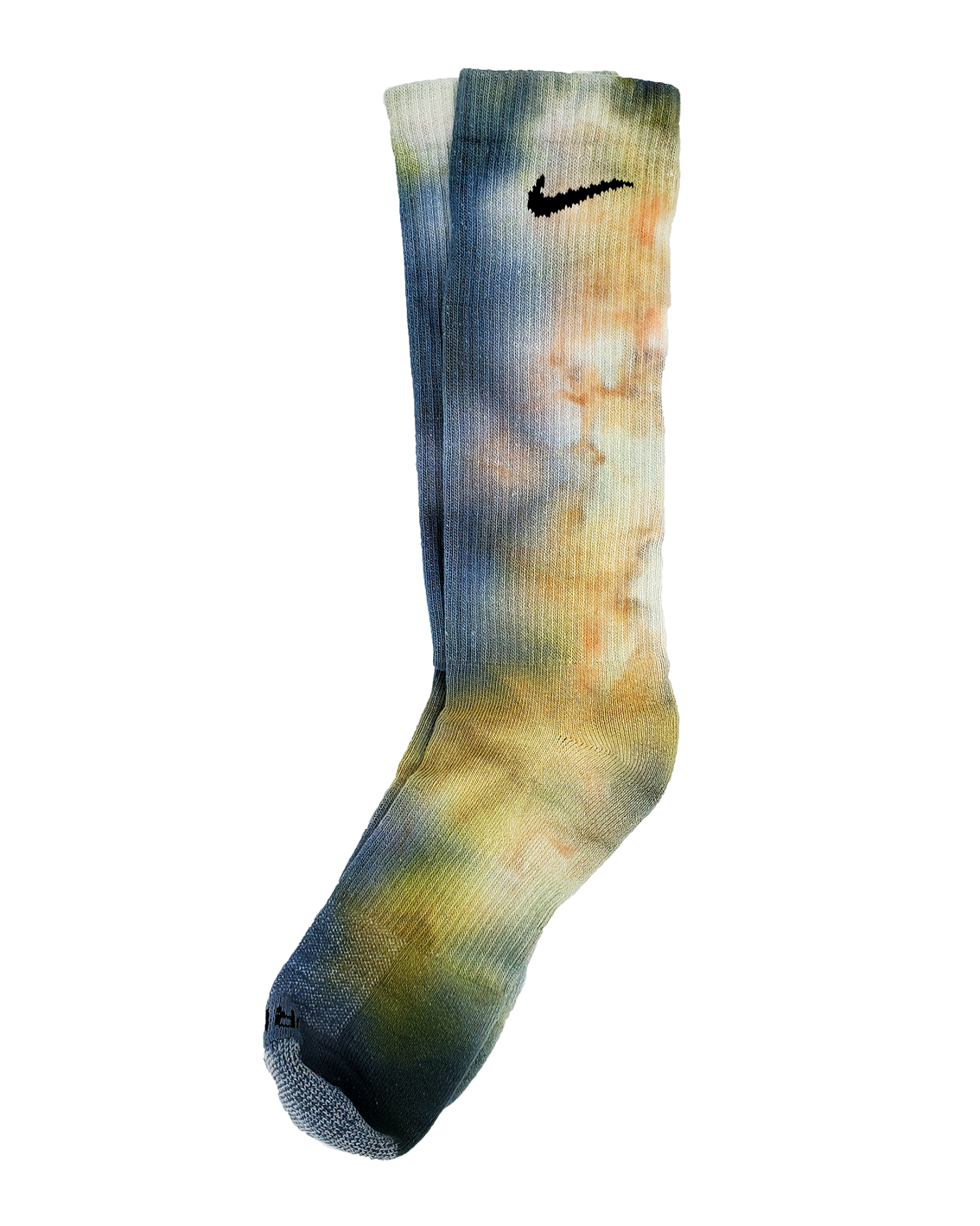 Hand Dyed Nike Socks - Ice Dyed Everyday Plus Limited Colors Tie Dye Crew Socks