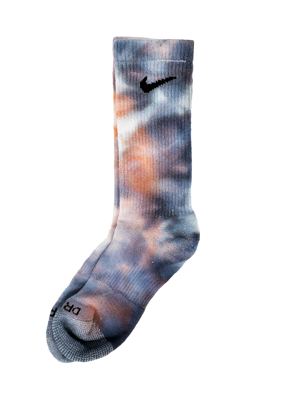 Hand Dyed Nike Socks - Ice Dyed Everyday Plus Limited Colors Tie Dye Crew Socks