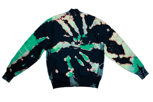 Black and Green "Orchard Park" Mockneck Sweatshirt - Hand Dyed Champion Reverse Weave | The Culture Ref Tie Dye Limited Series