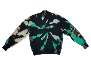 Black and Green "Orchard Park" Mockneck Sweatshirt - Hand Dyed Champion Reverse Weave | The Culture Ref Tie Dye Limited Series