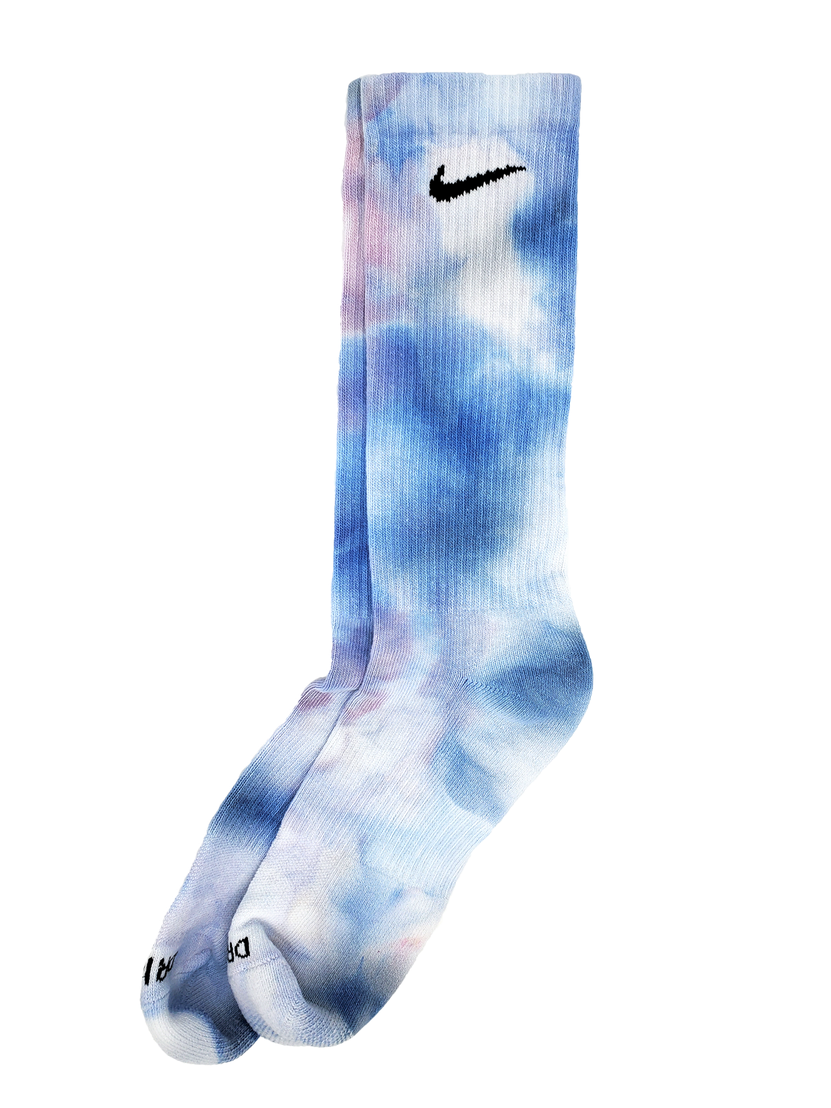 Hand Dyed Nike Socks - Ice Dyed Everyday Plus Limited Colors Tie Dye Crew Socks