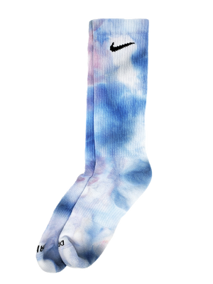 Hand Dyed Nike Socks - Ice Dyed Everyday Plus Limited Colors Tie Dye Crew Socks