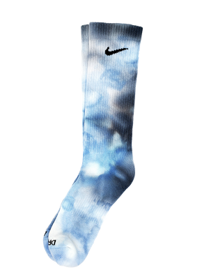 Hand Dyed Nike Socks - Ice Dyed Everyday Plus Limited Colors Tie Dye Crew Socks