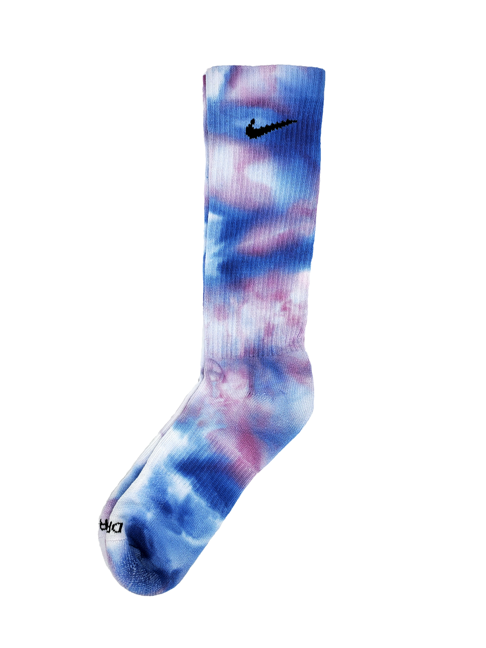 Hand Dyed Nike Socks - Ice Dyed Everyday Plus Limited Colors Tie Dye Crew Socks