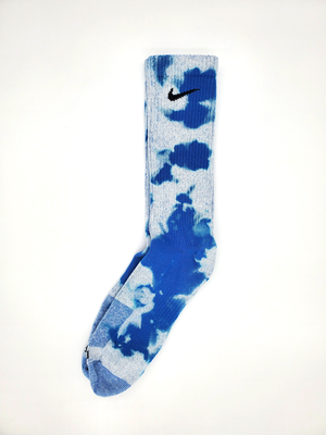 Hand Dyed Nike Socks - Ice Dyed Everyday Plus Limited Colors Tie Dye Crew Socks