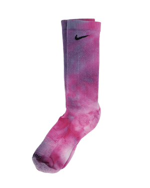 Hand Dyed Nike Socks - Ice Dyed Everyday Plus Limited Colors Tie Dye Crew Socks