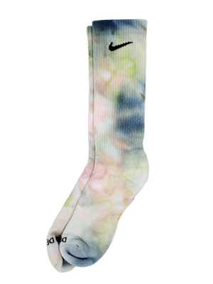 Hand Dyed Nike Socks - Ice Dyed Everyday Plus Limited Colors Tie Dye Crew Socks