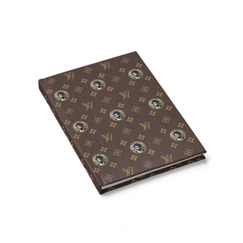 Huey Vuitton - Huey P. Newton Journal Hardcover Notebook - HV Designer Fashion Style Ruled Line Notebook | Black Panther Party