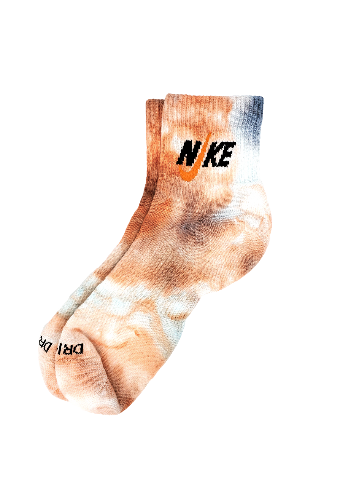 Hand Dyed Nike Socks - Ice Dyed Everyday Plus Limited Colors Tie Dye Crew Socks