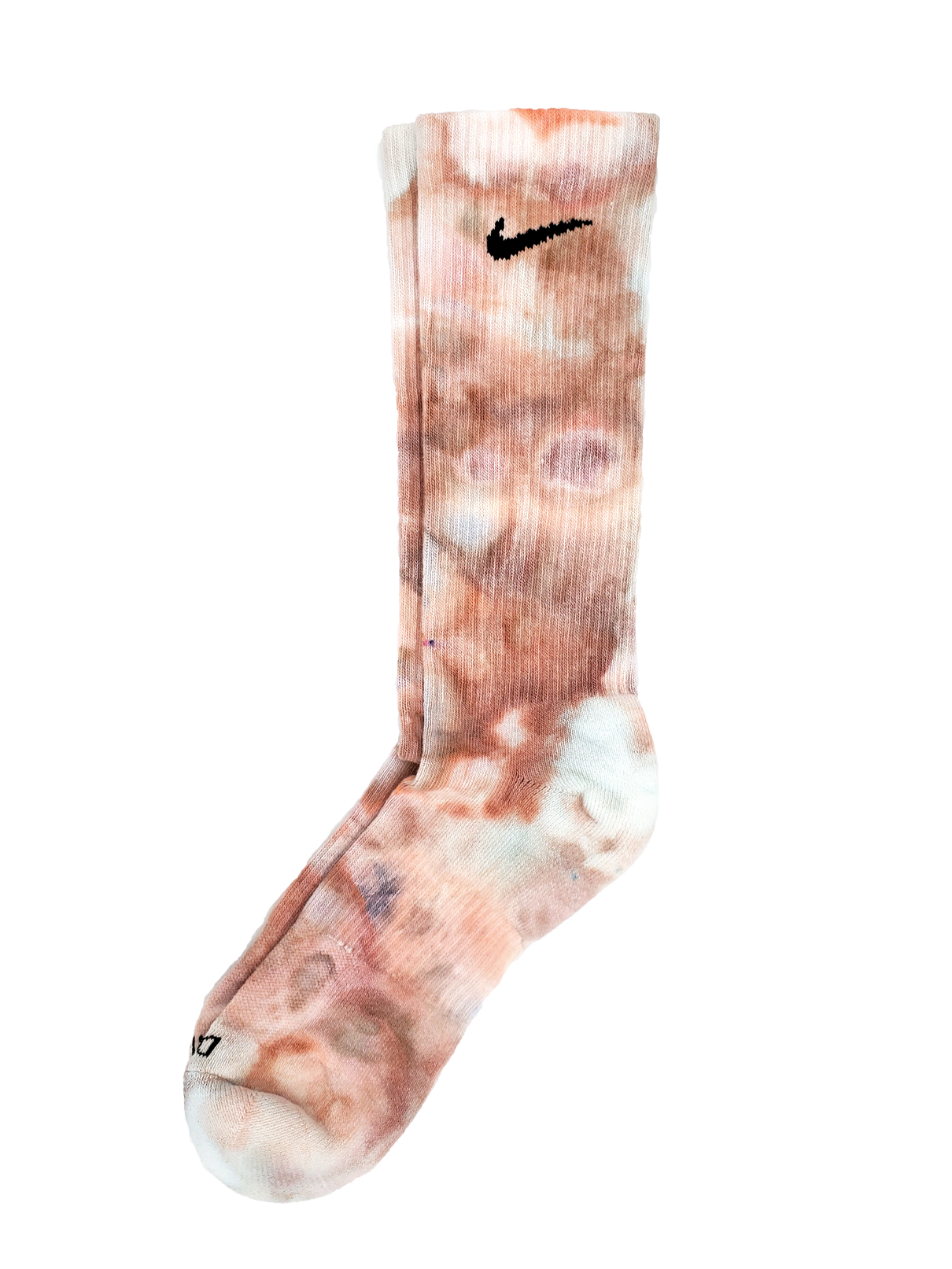 Hand Dyed Nike Socks - Ice Dyed Everyday Plus Limited Colors Tie Dye Crew Socks