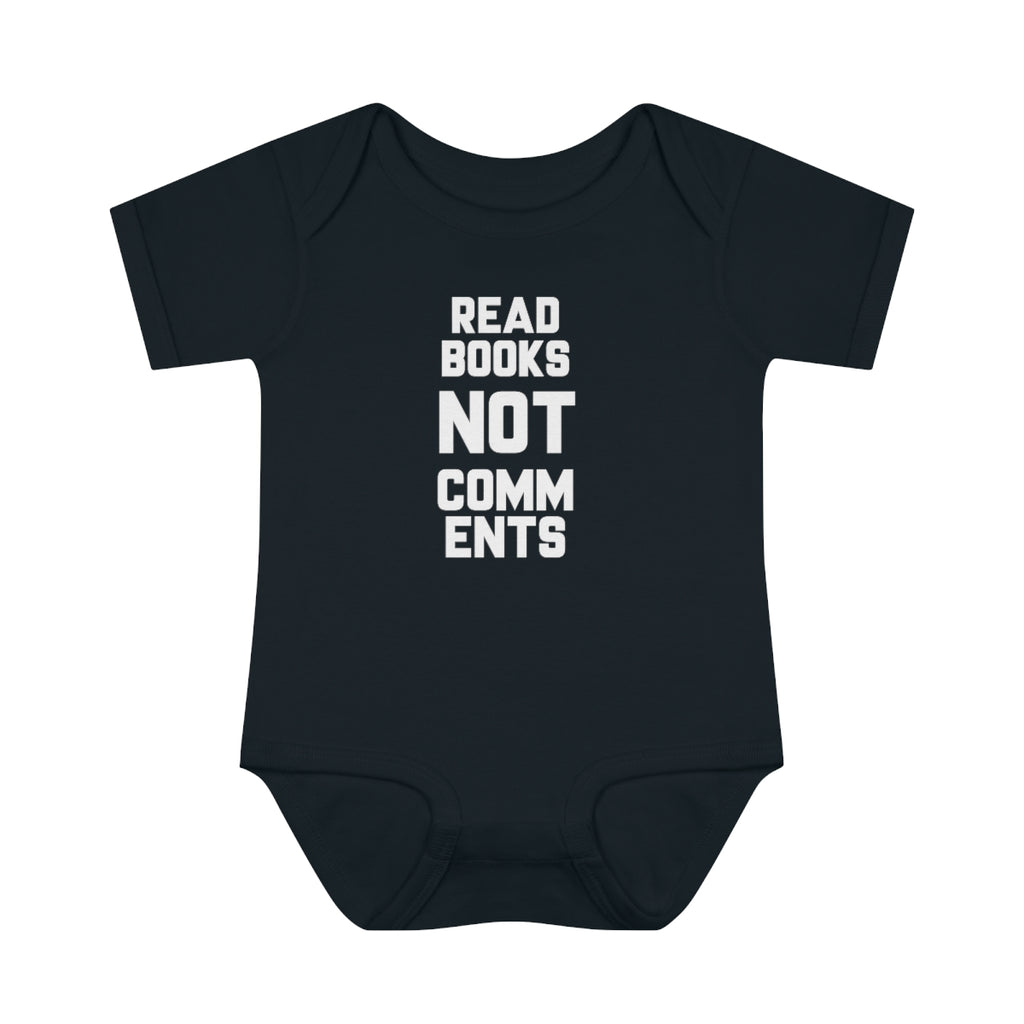 Read Books Not Comments Onesie Infant Baby Bodysuit for Readers and Writers