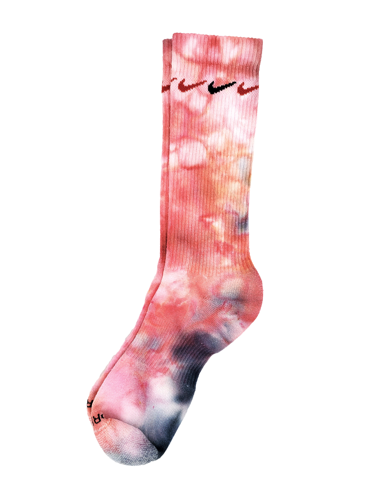 Hand Dyed Nike Socks - Ice Dyed Everyday Plus Limited Colors Tie Dye Crew Socks