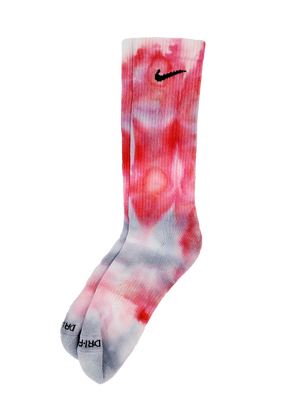 Hand Dyed Nike Socks - Ice Dyed Everyday Plus Limited Colors Tie Dye Crew Socks