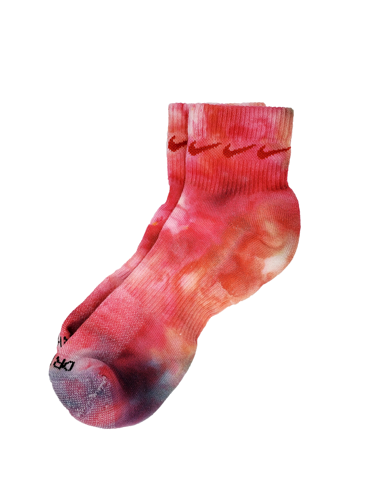 Hand Dyed Nike Socks - Ice Dyed Everyday Plus Limited Colors Tie Dye Crew Socks