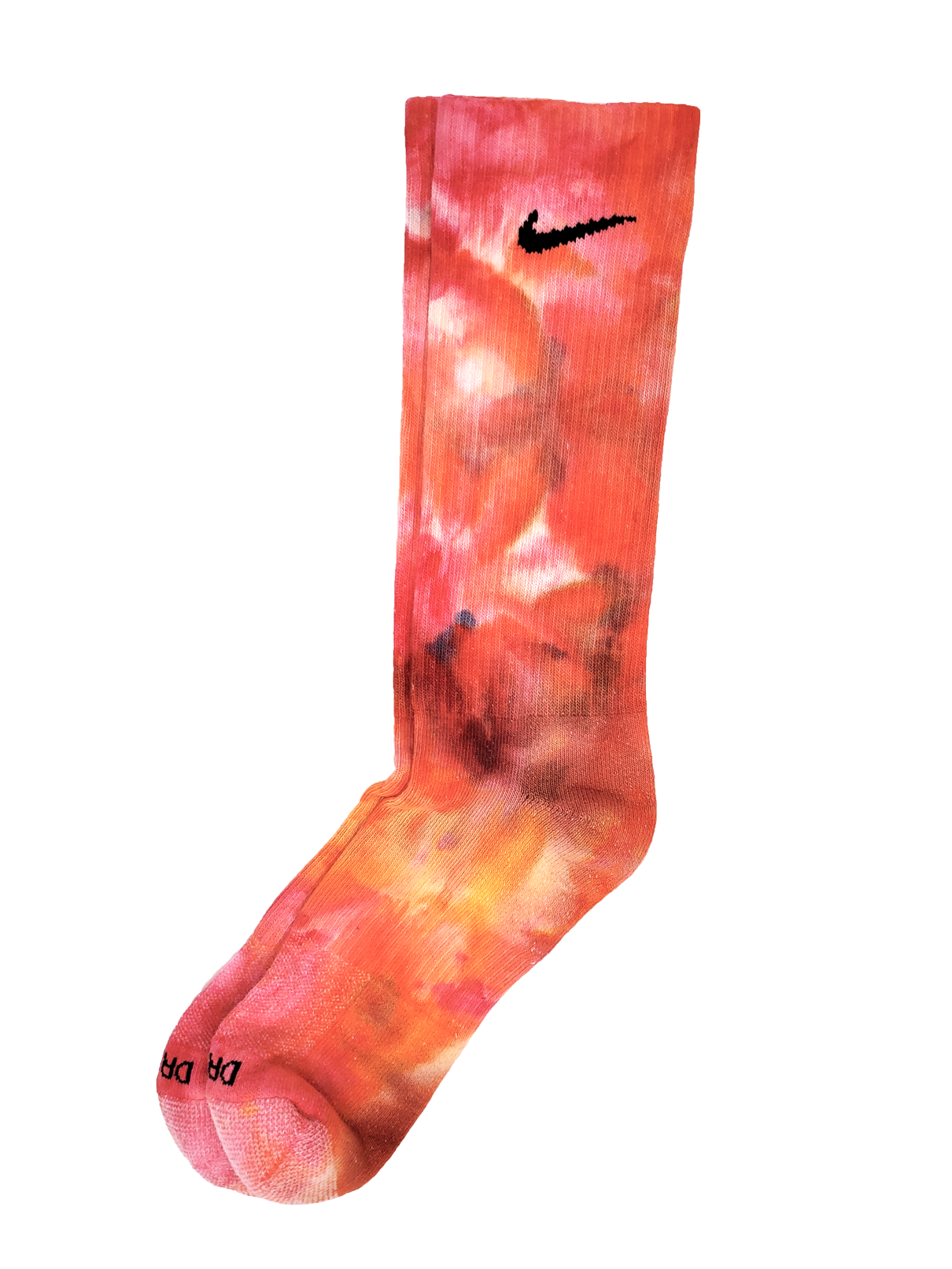 Hand Dyed Nike Socks - Ice Dyed Everyday Plus Limited Colors Tie Dye Crew Socks