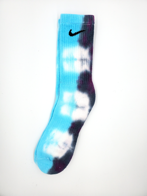 Hand Dyed Nike Socks - Ice Dyed Everyday Plus Limited Colors Tie Dye Crew Socks