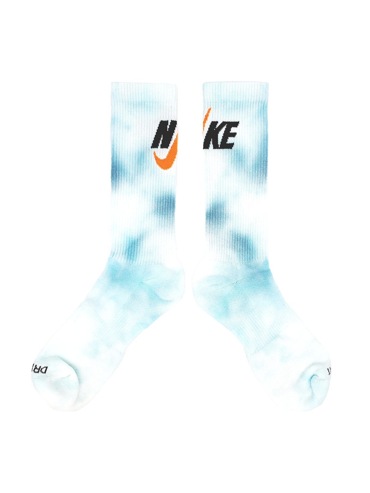 Hand Dyed Nike Socks - Ice Dyed Everyday Plus Limited Colors Tie Dye Crew Socks