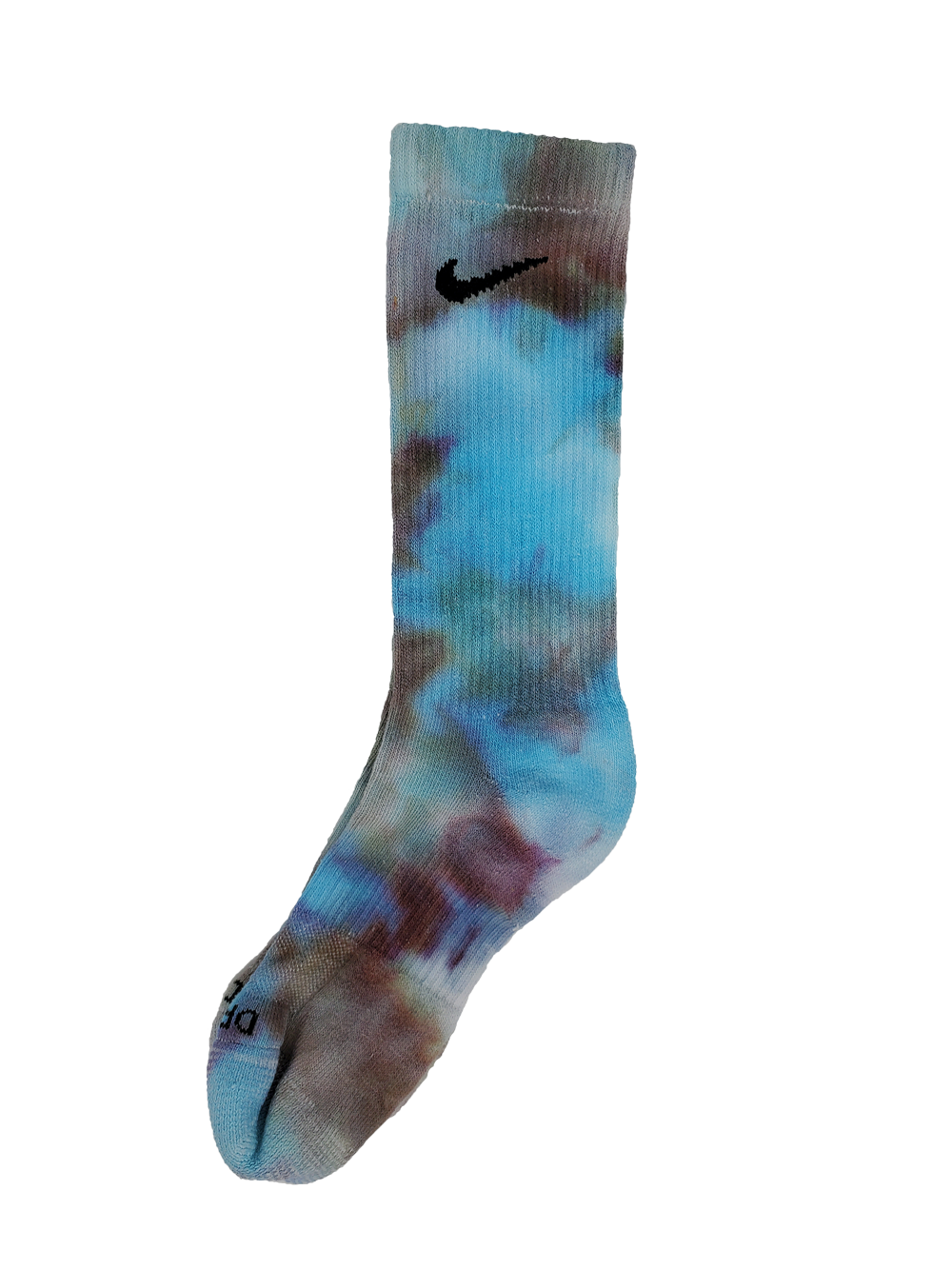 Hand Dyed Nike Socks - Ice Dyed Everyday Plus Limited Colors Tie Dye Crew Socks