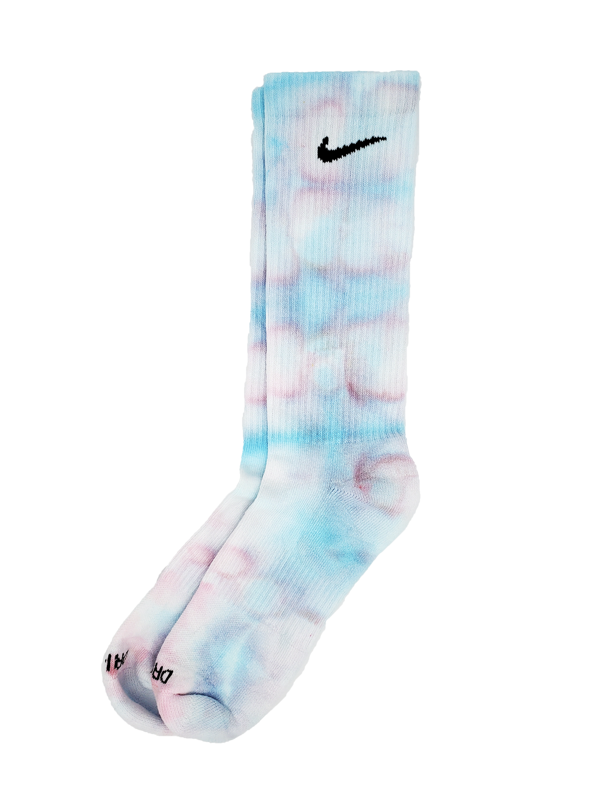 Hand Dyed Nike Socks - Ice Dyed Everyday Plus Limited Colors Tie Dye Crew Socks