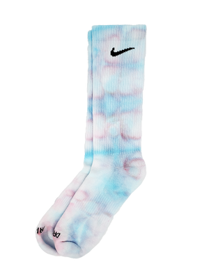 Hand Dyed Nike Socks - Ice Dyed Everyday Plus Limited Colors Tie Dye Crew Socks