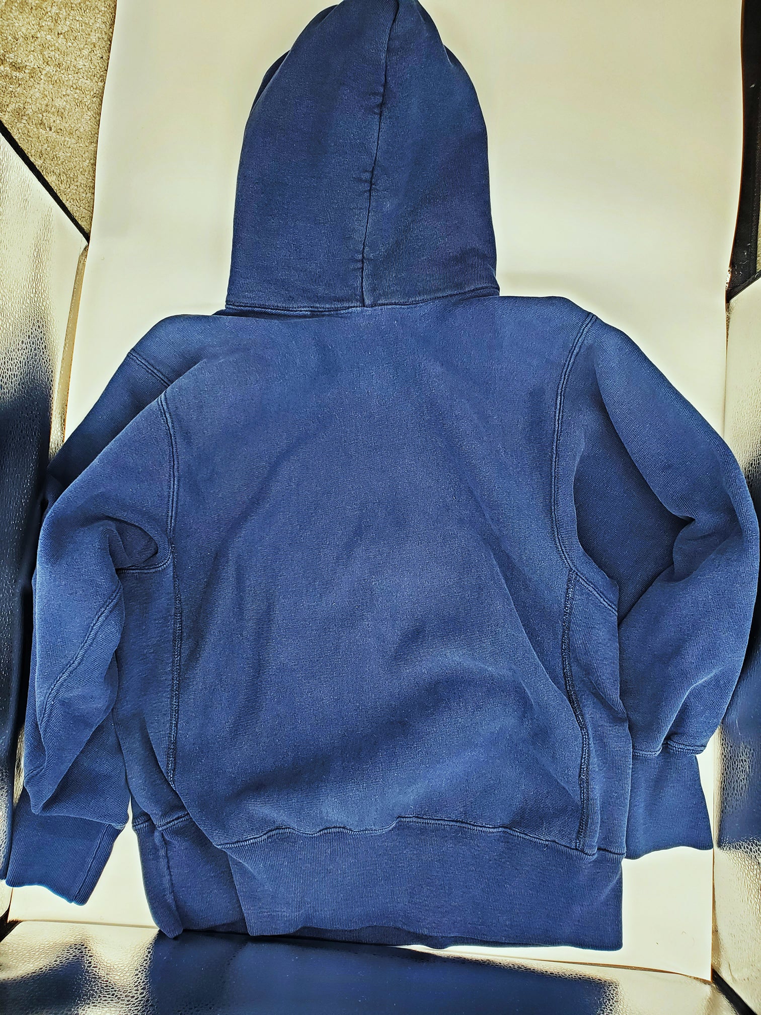 Vintage 70s 80s Champion Reverse Weave Warmup Navy Blue Hoodie 