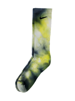 Hand Dyed Nike Socks - Ice Dyed Everyday Plus Limited Colors Tie Dye Crew Socks