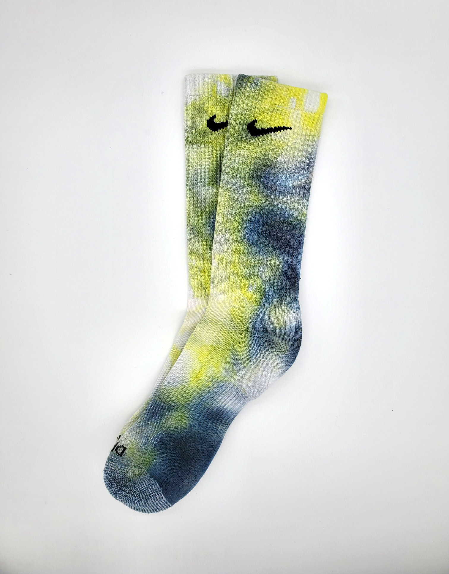 Hand Dyed Nike Socks - Ice Dyed Everyday Plus Limited Colors Tie Dye Crew Socks