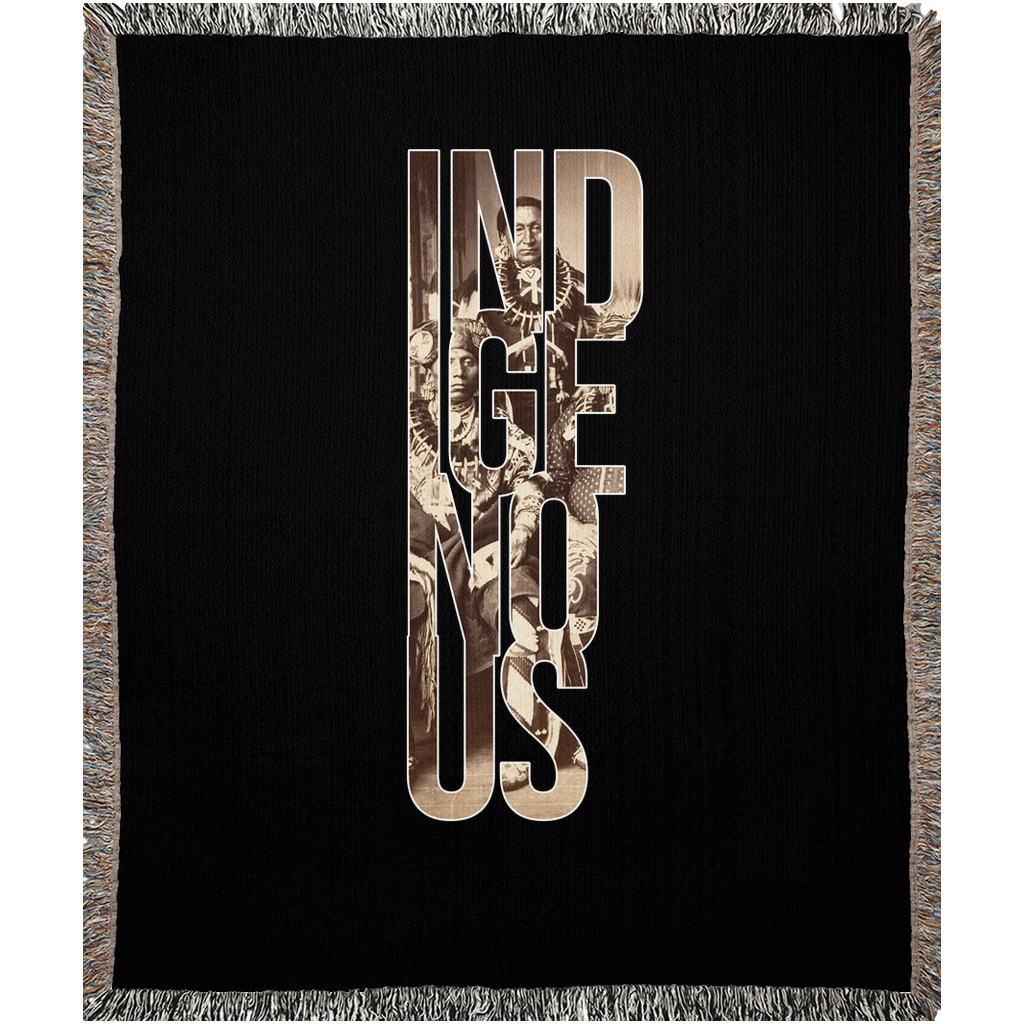 Indigenous Woven Throw Blanket - Native American Tribe